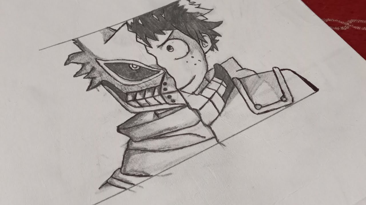Anime Drawing| How to draw Midoriya and Dark Deku| My Hero Academia ...