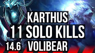 KARTHUS vs VOLIBEAR (TOP) | 11 solo kills, 300+ games | KR Master | 14.6