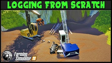 Building A New Landing! - Logging From Scratch 142 - Farming Simulator 2019 - FDR Logging