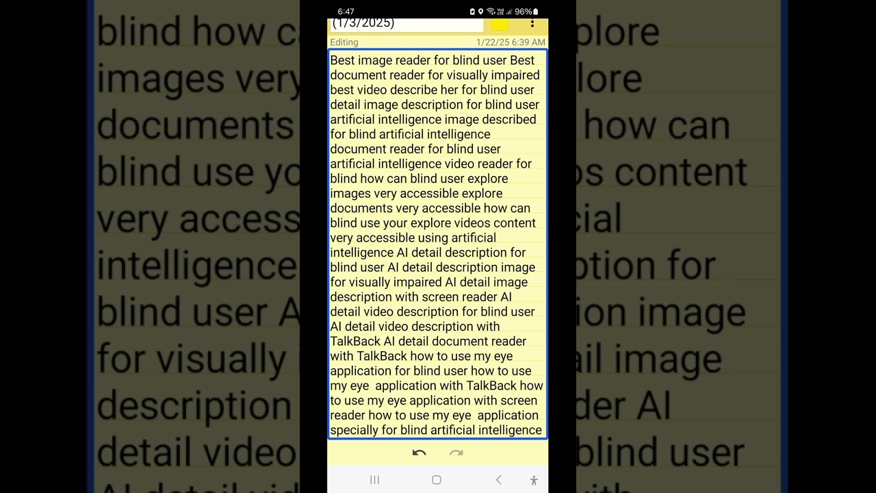 My Eye new image and video reader app for blind Unlock the World Through AI Powered Vision .