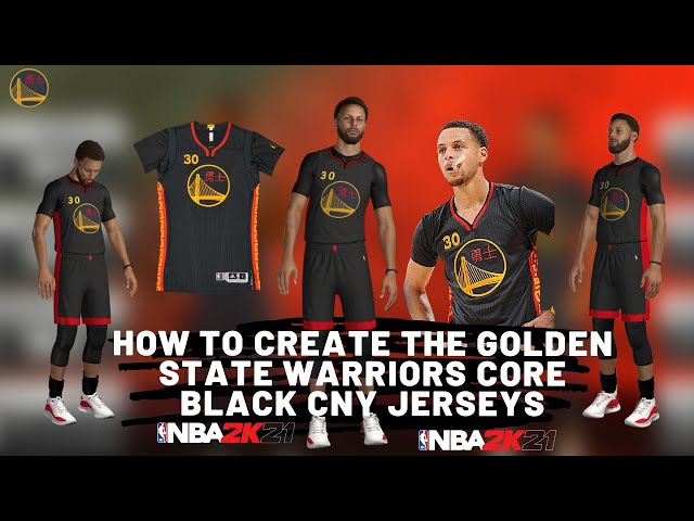 How to create the Goldenstate warriors Core Black CNY Jerseys 