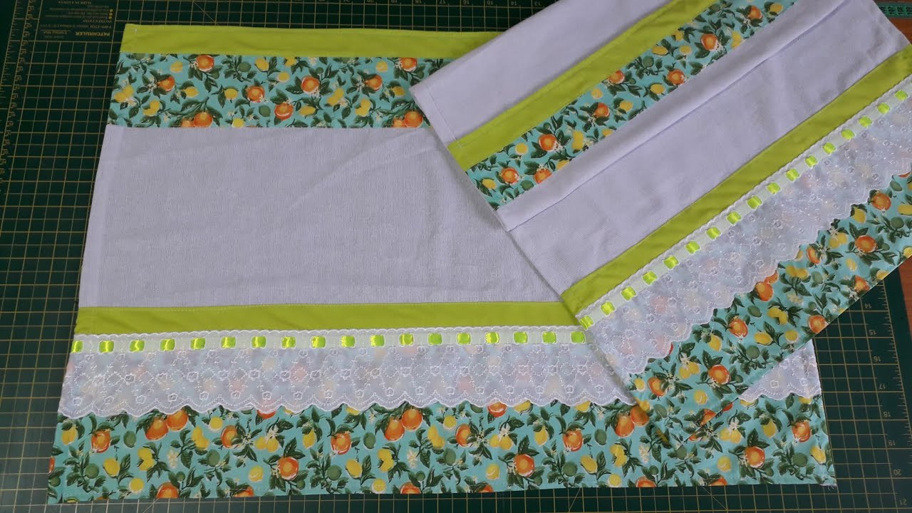 Pano fogão e pano de prato, passo à passo.