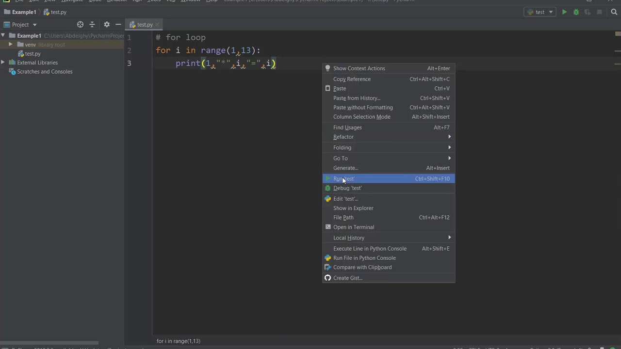 Python_1 - 14 - Python, for loop - Multiplication table {بايثون بالعربى ...