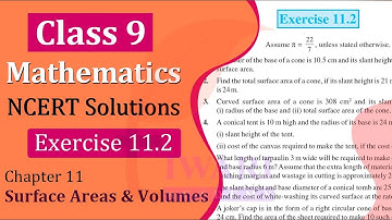 NCERT Solutions for Class 9 Maths Chapter 11 Exercise 11.2 Surface areas and Volumes