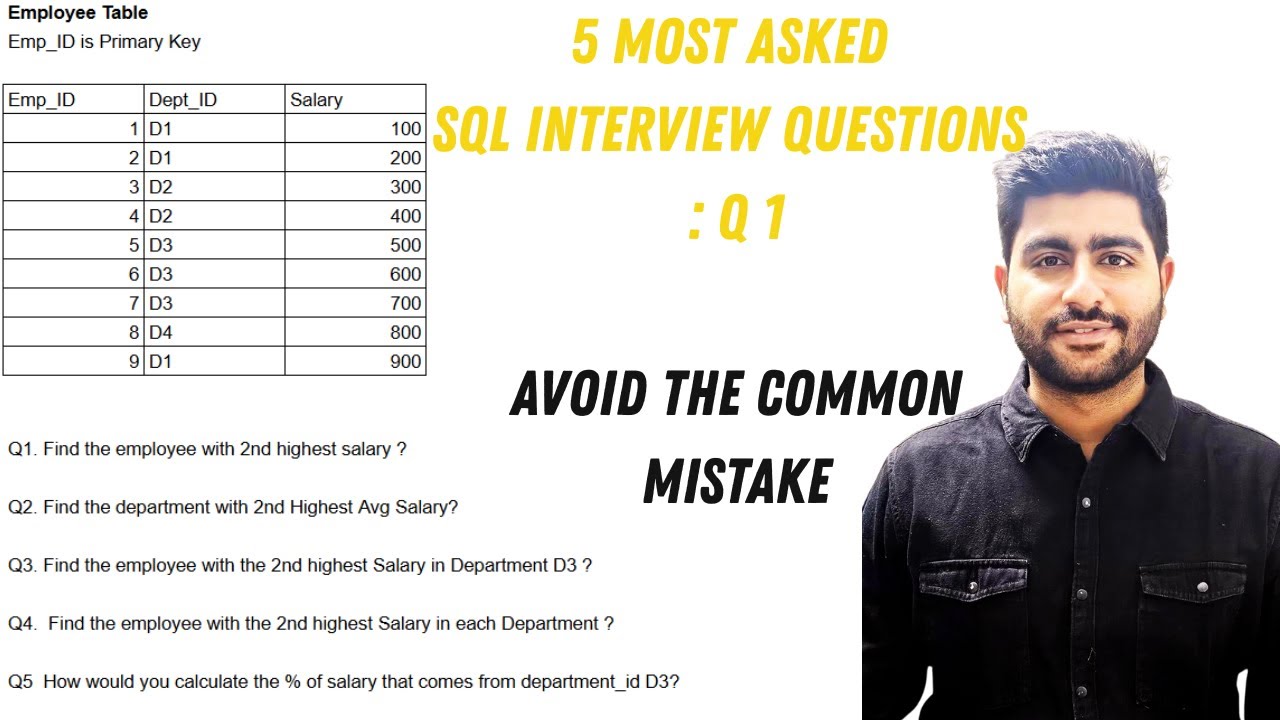 5 SQL Questions You MUST Know for Data Interviews (Avoid This Mistake ...