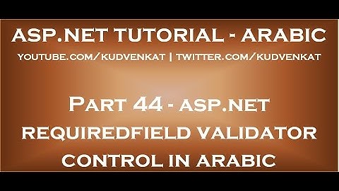 ASP NET RequiredField validator control in arabic