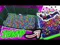 INSANE TRAMPOLINE BALL PIT