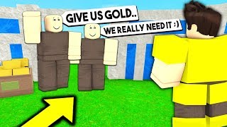 NOOBs Asked For GOLD.. But Who They Really Were WILL SHOCK YOU! (Roblox Booga Booga)