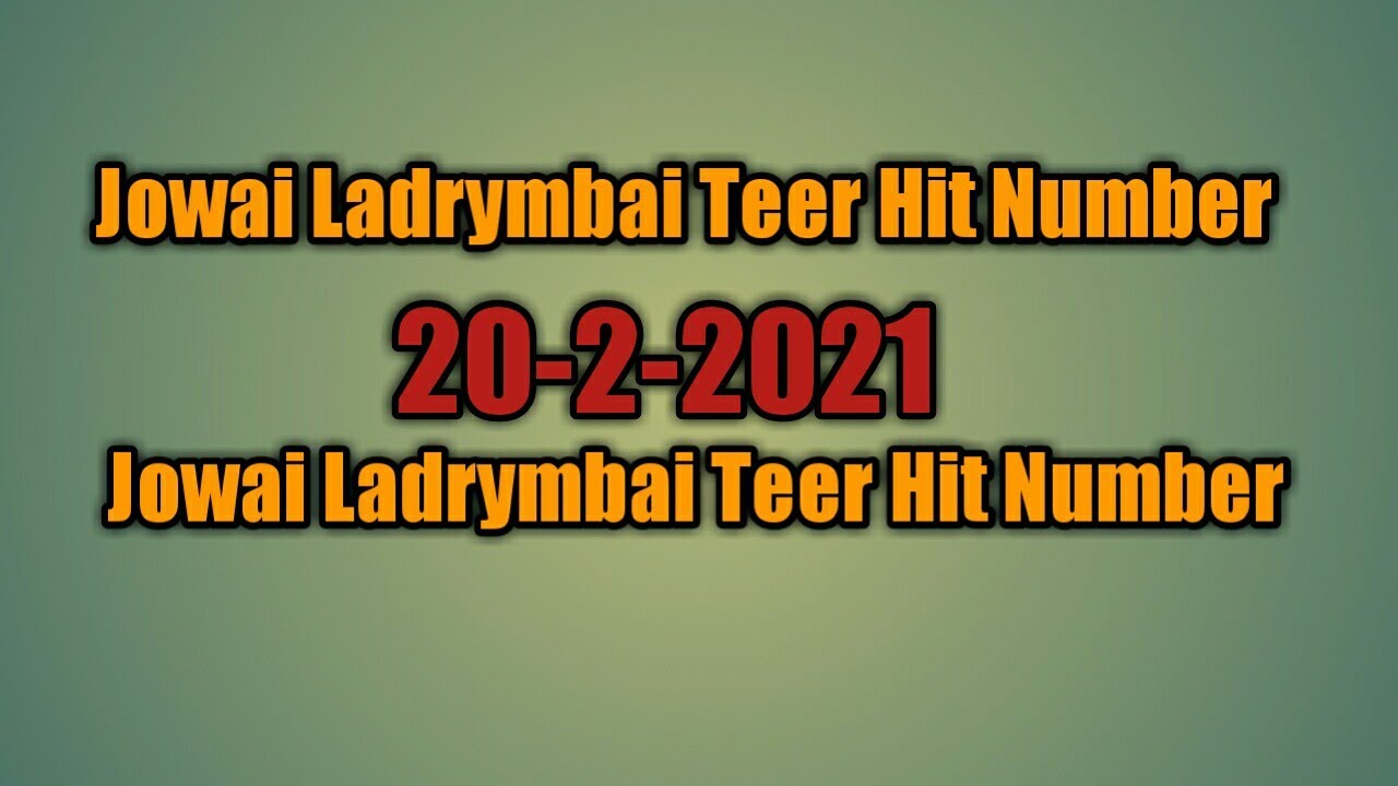 Jowai Ladrymbai teer target number 202201 YouTube