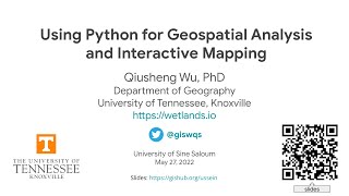 ussein webinar: using python for geospatial analysis and interactive mapping