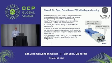 OCPSummit19 - EW: Telco & openEDGE - Case Study 1OU Open Rack Server and Dense Rack Level Configs