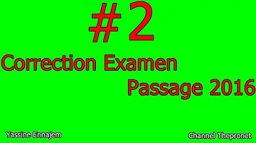 2 - Correction Examen Passage 2016 - V1 -  (mathématiques appliquées ) | DARIJA