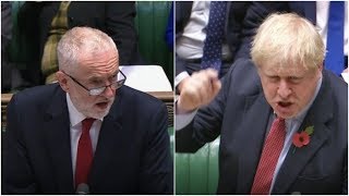 Live: Boris Johnson goes to head-to-head with Jeremy Corbyn in pre-election PMQs | ITV News
