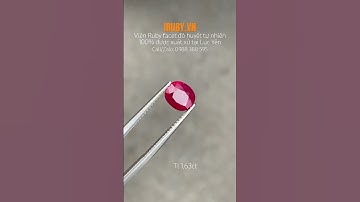 #Ruby_facet đỏ huyết Lục Yên tự nhiên 100  1,63ct IRRC145   239163 giá 36tr #iruby #daquy #ruby