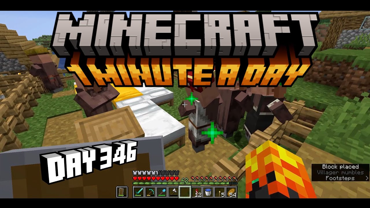 Minecraft - 1 minute a day - Day 346 - Enchanting Table crafting