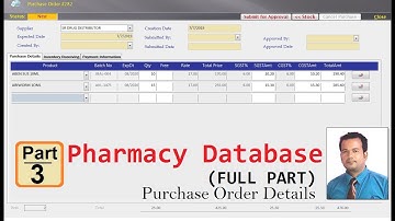 Pharmacy Database in Access Part 3 - Purchase Order Details