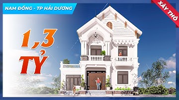 Mẫu Biệt Thự 2 Tầng Mái Thái Tân Cổ Điển Đẹp Xây Thô 1,3 TỶ Tại TP Hải Dương Tỉnh Hải Dương