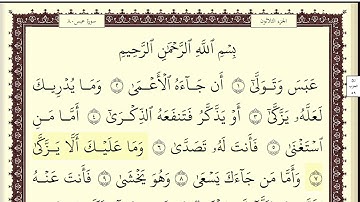 جزء عم كامل مكتوب و بصوت القارئ الشيخ محمد رشاد الشريف جزاه الله خير.