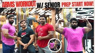 Biceps & Triceps Workout with Ustad Ji💪| Senior Bodybuilder Ke Sath Prep