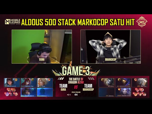 ALDOUS 650 STACK MARKOCOP DILEPAS !!! TEAM OURA VS TEAM MARKOCOP GAME 3 class=