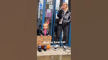 3 Year Old Busker Sings Dance Monkey 