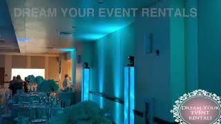 Uplighting & Monogram Before & After Quinceanera