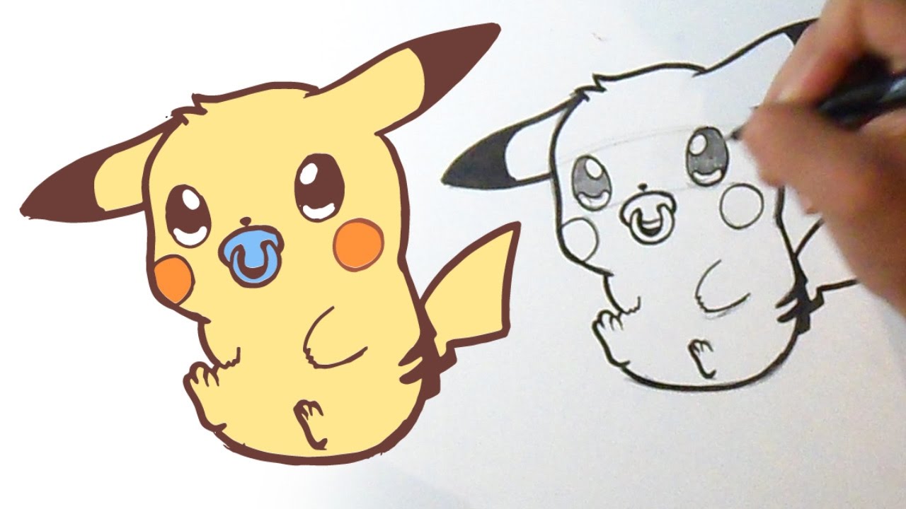 Como Dibujar Pikachu Baby Youtube