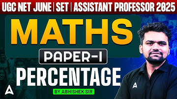 UGC NET Maths Paper 1 | Maths Percentage Class | By Abhishek Sir