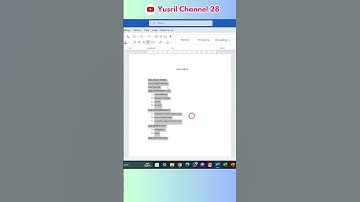 Cara Membuat Daftar Isi Otomatis Part 1 #daftarisiotomatis  #caracepat #wordtutorials #shorts