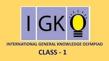 IGKO Class 1 Question Paper (2018-19)