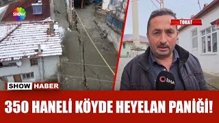 Köyde korkutan heyelan! Resimi