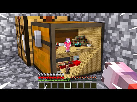 Я ПОСТРОИЛ СЕКРЕТНЫЙ ДОМ В СУНДУКЕ В МАЙНКРАФТ 100% ТРОЛЛИНГ ЛОВУШКА MINECRAFT