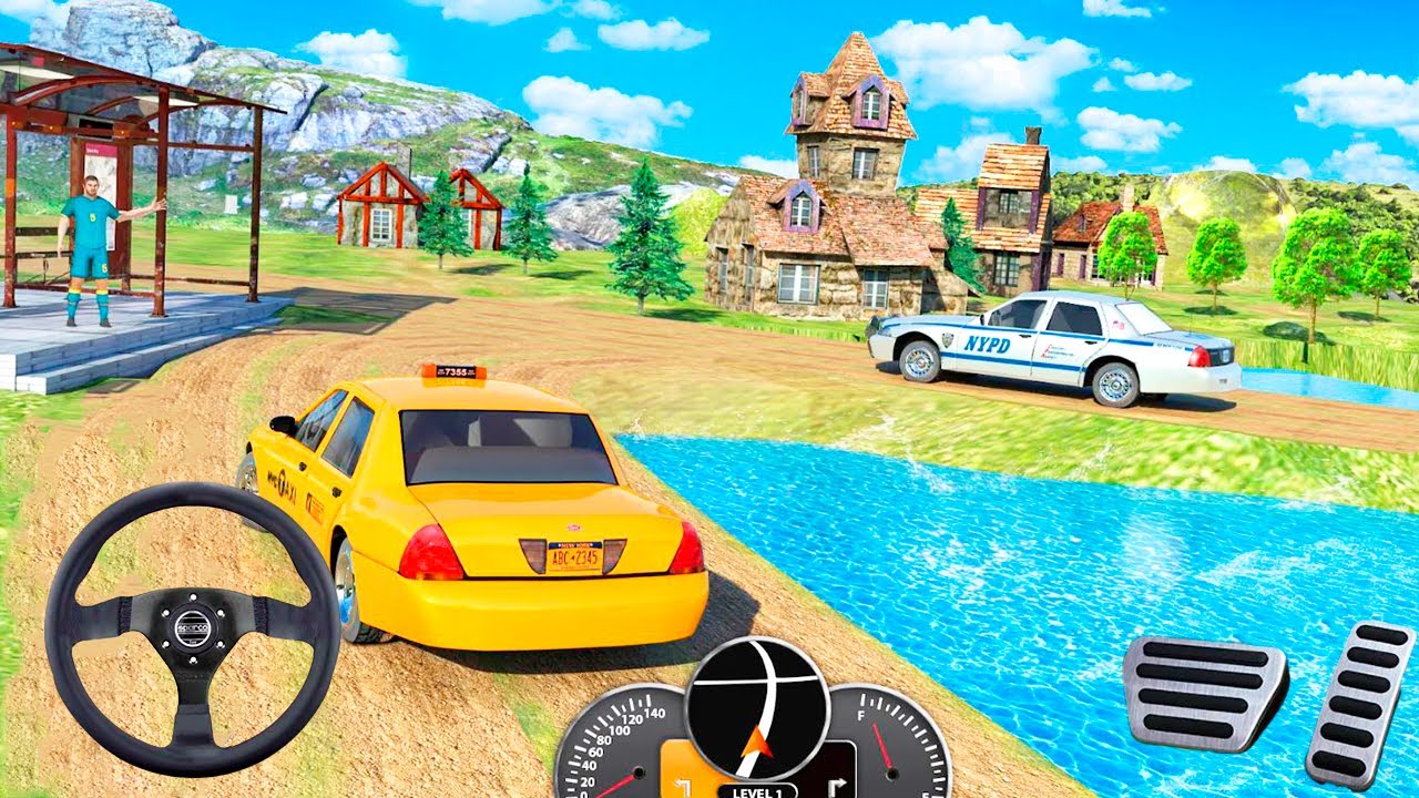 Taxi Driving Simulator Game 2022 - Real Taxi Driving Mountain | Android GamePlay