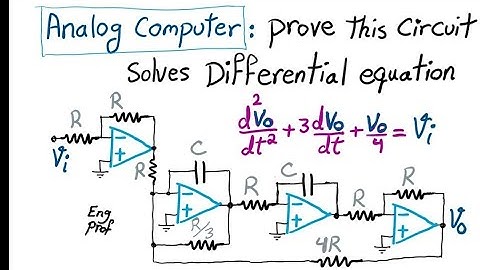 Analog Computer with Op Amp to solve differential equation