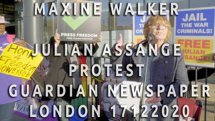 Maxine Walker speaking at Julian Assange Protest G...