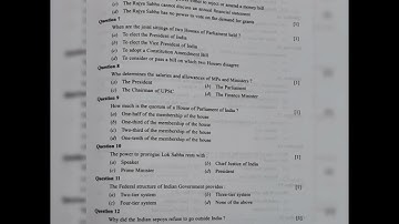 Class 10 History civics solved sample paper 2 | ICSE | Semester 1