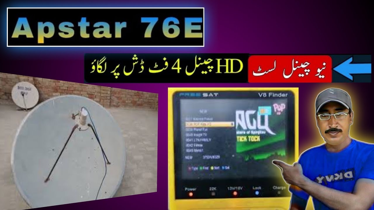 How To Set APSTAR Satellite @76E On 4 Feet Dish Antenna - YouTube