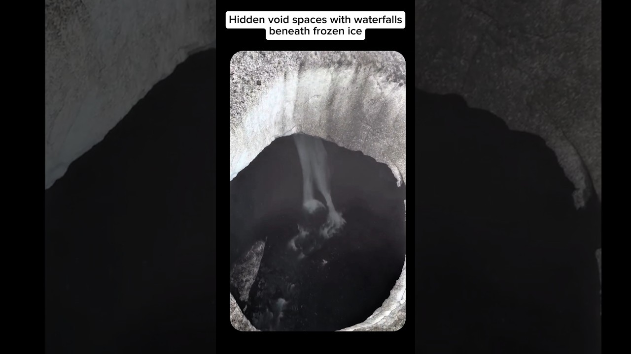 Waterfalls Flowing Under Frozen Ice 🐻‍❄ 