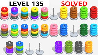 Color Hoop Stack Level 135 | Puzzle Games | Complete