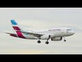 Eurowings A319 landing in Budapest (with ATC) - Plane Spotting 2021