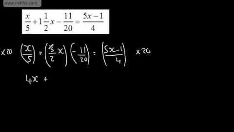 GCSE Tutorial   Solving Equations with Fractions
