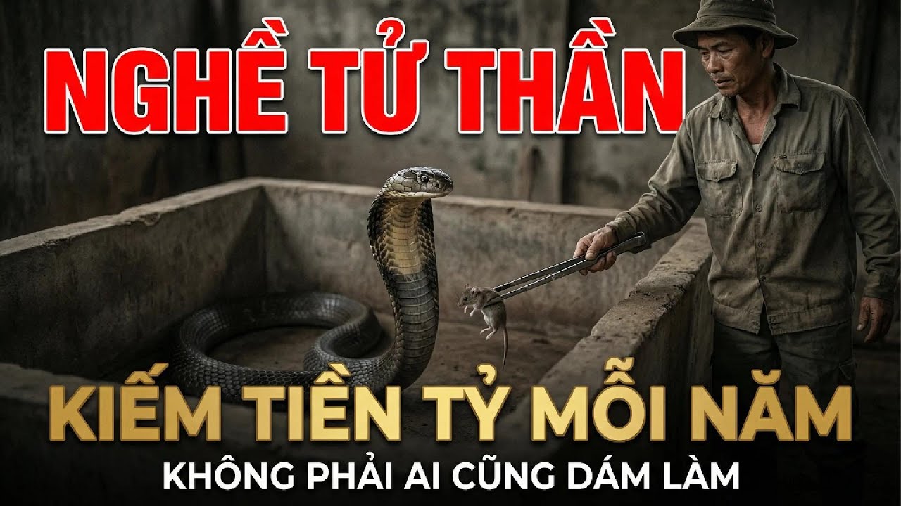 Nghề Nuôi Rắn Hổ Mang Chúa – Nghề Tử Thần Kiếm Tiền Tỷ Mỗi Năm Ở Làng Quê Việt