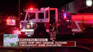 Crews battle flames, whipping winds at East Side house fire