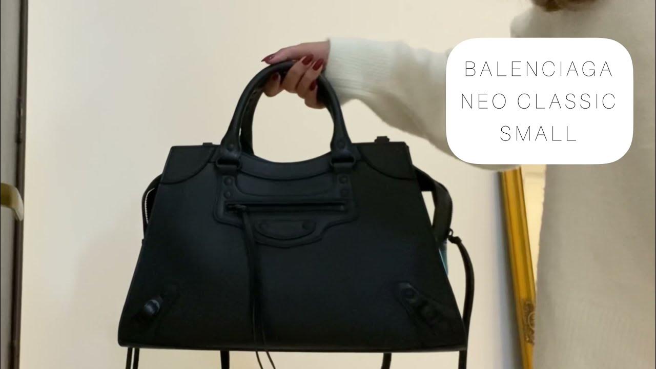 BALENCIAGA Small Neo Classic City Leather Bag in Biege