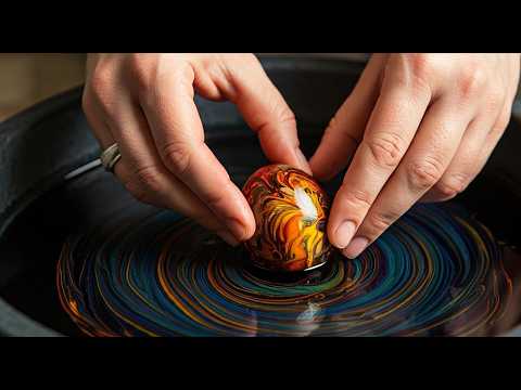 Easter Eggs Like You've Never Seen Before! Marbleized with Natural Dyes!