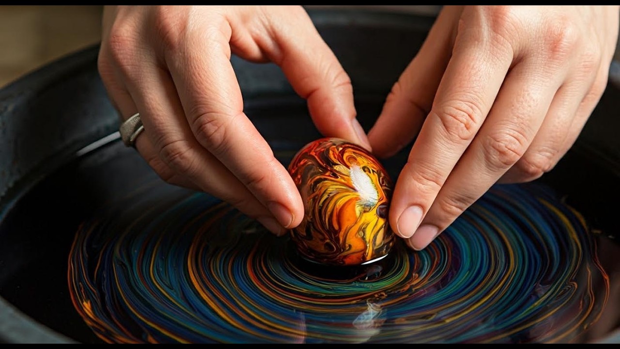 Пасхальные яйца, как вы никогда раньше не видели! Мраморен натуральными красителями!