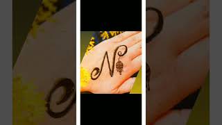 'N'️️letter Mehandi designs #short#shortvideo#youtubeshorts