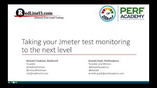 Celebrity Webinar: Taking Your JMeter Test Monitoring To The Next Level Wealth