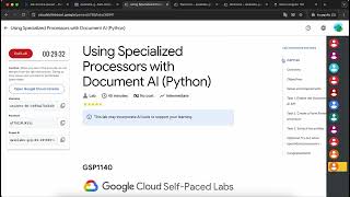 Using Specialized Processors with Document AI (Python) | GSP1140