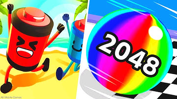 Ball Run 2048 VS Battery Run - Max Level Gameplay Android,iOS Walkthrough Trailer Big APK Update
